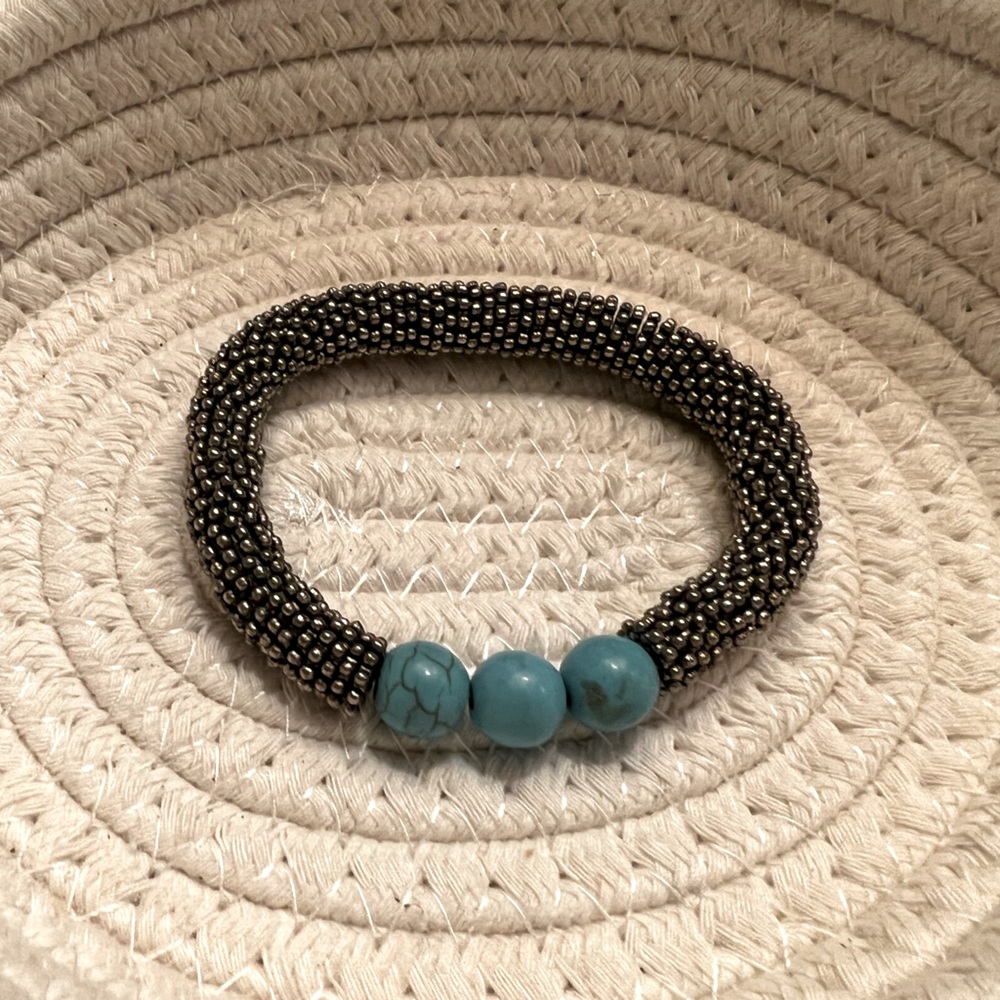 Sisco Berluti silver and turquoise bracelet